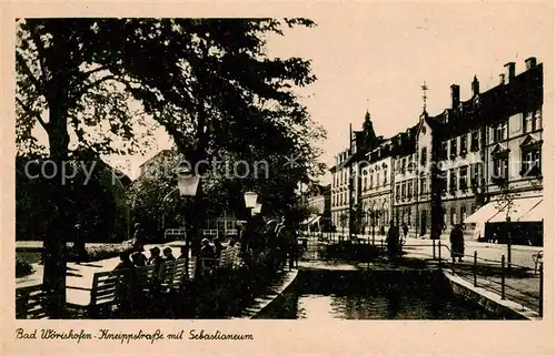 AK / Ansichtskarte  Bad_Woerishofen Kneippstrasse mit Sebastianeum Bad_Woerishofen