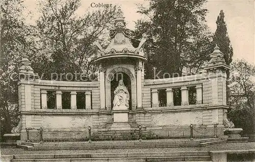 AK / Ansichtskarte 73800832 Coblenz_Koblenz Kaiserin Augusta Denkmal in den Rheinanlagen Feldpost Coblenz_Koblenz