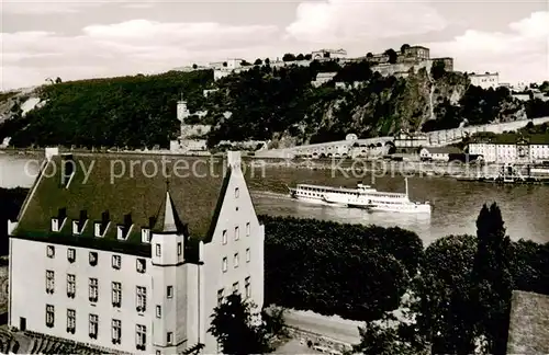 AK / Ansichtskarte 73800835 Koblenz__Rhein Deutschherrenhaus mit Ehrenbreitstein 