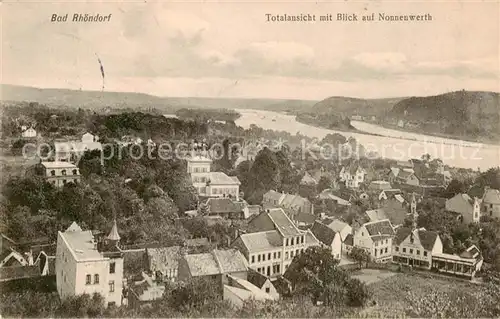 AK / Ansichtskarte  Rhoendorf Panorama mit Blick auf Nonnenwerth Rhoendorf