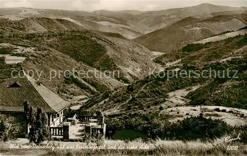 AK / Ansichtskarte  Steinerberghuette_Kesseling_Rheinland-Pfalz Panorama mit Hoher Acht 