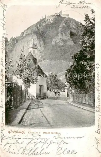 AK / Ansichtskarte  Rhoendorf Kapelle und Drachenfels Rhoendorf