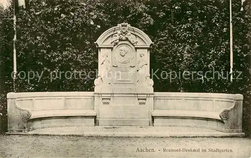 AK / Ansichtskarte 73800864 Aachen Reumont Denkmal im Stadtgarten Aachen