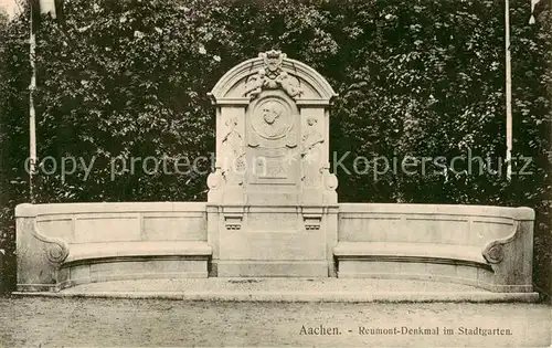 AK / Ansichtskarte  Aachen Reumont Denkmal im Stadtgarten Aachen