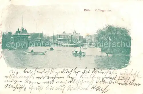 AK / Ansichtskarte  Koeln__Rhein Volksgarten 