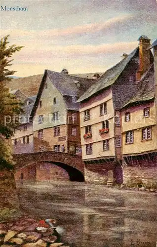 AK / Ansichtskarte  Monschau Alte Haeuser an der Rur Monschau