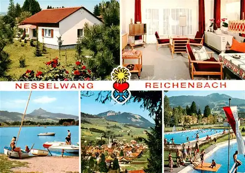 AK / Ansichtskarte  Reichenbach_Nesselwang Feriendorf Bungalow Strand Schwimmbad Panorama Reichenbach Nesselwang