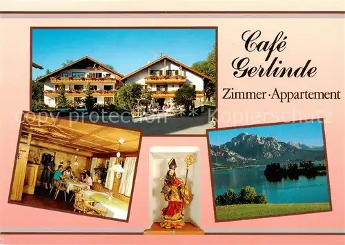 AK / Ansichtskarte  Waltenhofen_Schwangau Cafe Gerlinde Gaststube Panorama Waltenhofen Schwangau