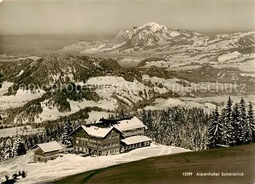 AK / Ansichtskarte  Oberstdorf Alpenhotel Schoenblick  Oberstdorf