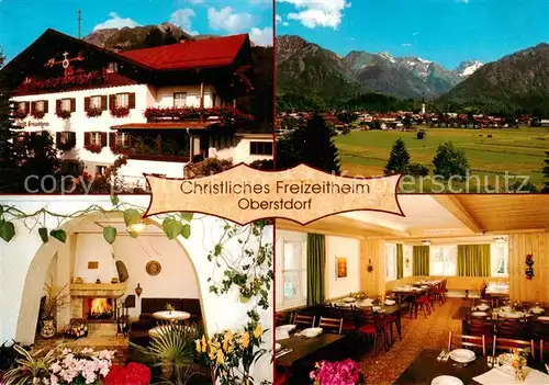 AK / Ansichtskarte  Oberstdorf Christl Freizeit und Bibelheim Gastraeume Panorama Oberstdorf