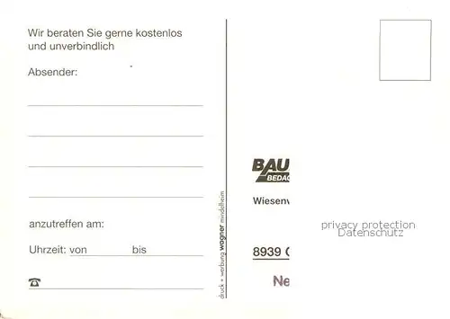 AK / Ansichtskarte Oberneufach_Markt_Wald Dachdeckerei Baur und Naegele Details 