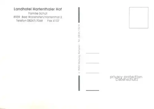 AK / Ansichtskarte  Bad_Woerishofen Landhotel Hartenthaler Hof Gaststube Zimmer Panorama Bad_Woerishofen