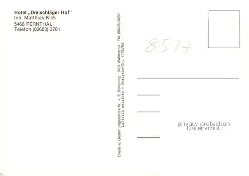 AK / Ansichtskarte  Fernthal Hotel Dreischlaeger Hof Kirche Viadukt Fernthal