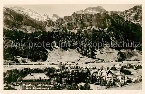 AK / Ansichtskarte Engelberg__OW mit Jochpass und Schwebebahn 