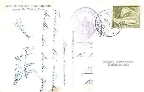 AK / Ansichtskarte Bluemlisalphuette_2840_Kandersteg_BE mit Weisser Frau 