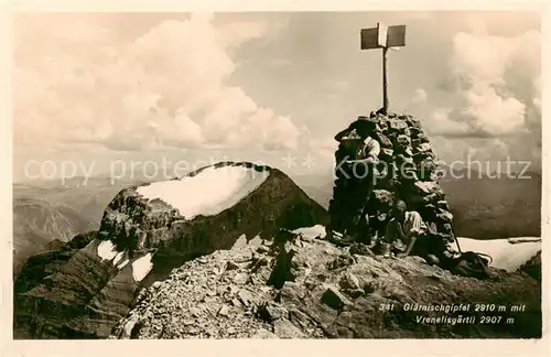 AK / Ansichtskarte Glaernisch_2914m_GL Gipfel mit Vrenelisgaertli 