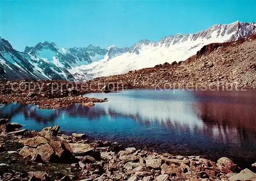 AK / Ansichtskarte Goeschenenalp_1800m_UR Bergsee mit Gammastoecke 