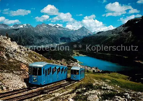 AK / Ansichtskarte St_Moritz_GR mit Corvigliabahn St_Moritz_GR