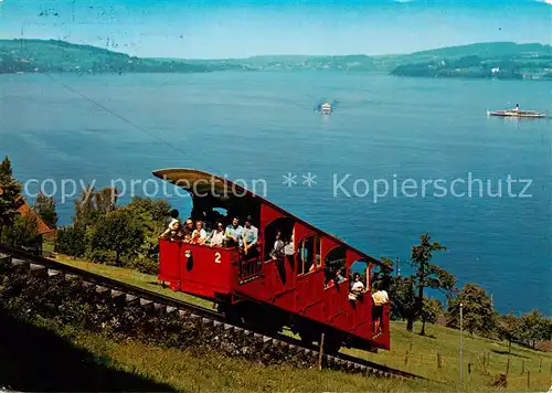 AK / Ansichtskarte Vierwaldstaedtersee_Vierwaldstaettersee_SZ Drahtseilbahn Kehrsiten Buergenstock 
