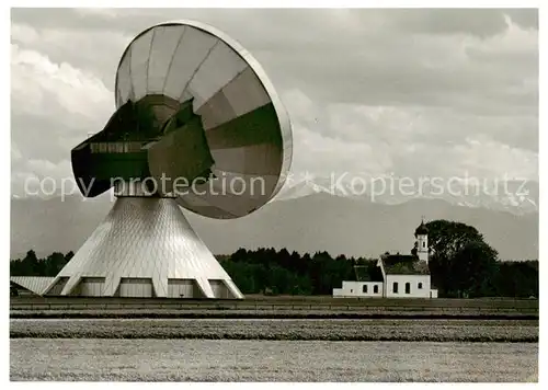 AK / Ansichtskarte  Raisting_Ammersee Erdfunkstelle der Dt Bundespost Kapelle Raisting_Ammersee