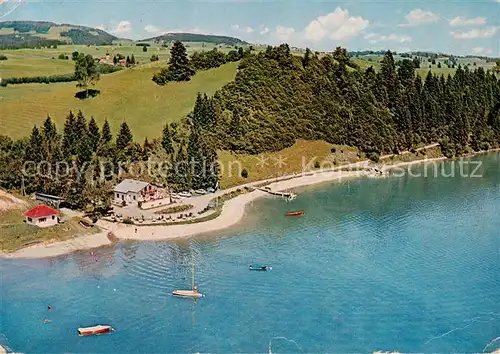 AK / Ansichtskarte 73801186 Osterreinen_Forggensee Strand Cafe Maria Fliegeraufnahme Osterreinen_Forggensee