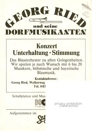 AK / Ansichtskarte 73801188 Bad_Woerishofen Georg Ried und seine Dorfmusikanten Bad_Woerishofen