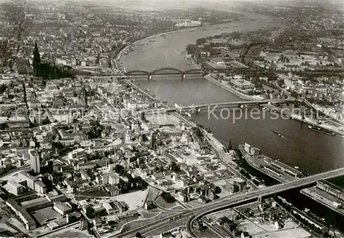 AK / Ansichtskarte  Koeln__Rhein Dom Hohenzollernbruecke Deutzer Bruecke und Severinsbruecke 