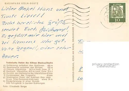 AK / Ansichtskarte  Deutz_Koeln Rheinpark  Deutz_Koeln