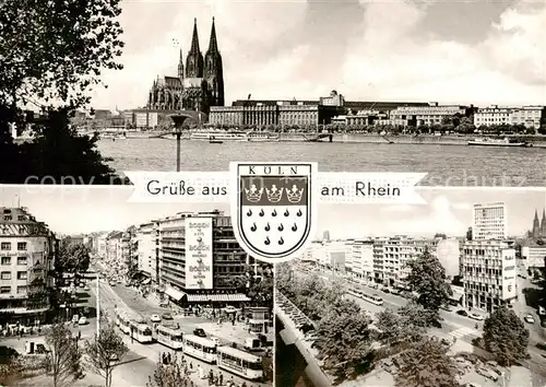 AK / Ansichtskarte  Koeln__Rhein Rheinufer Hohenzollernring Kaiser Wilhelm Ring 