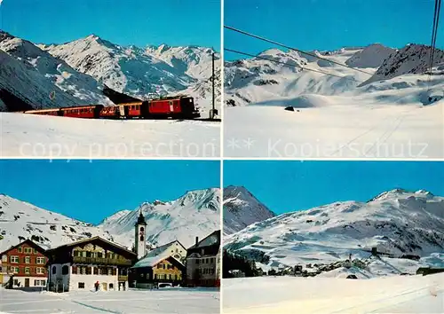 AK / Ansichtskarte Andermatt_UR Dorfansicht Gemsstock Hospental Winterhorn Oberalpbahn Winterpanorama Alpen 