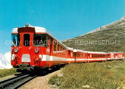 AK / Ansichtskarte Furka Oberalp Bahn Pendelzug mit BDeh 4 4 II 92 Furka Oberalp Bahn