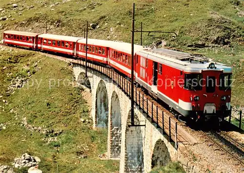 AK / Ansichtskarte Furka Oberalp Bahn Pendelzug mit Gepaecktriebwagen Deh 4 4 I 55 Brig Furka Oberalp Bahn