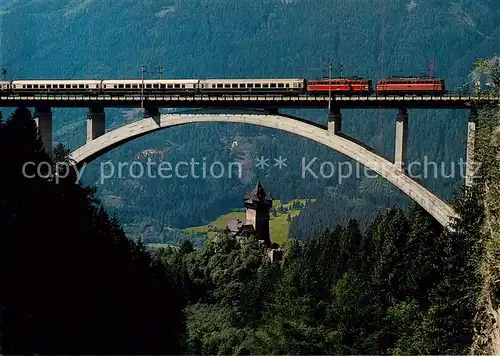 AK / Ansichtskarte 73801248 Obervellach_Kaernten Expresszug Blauer Enzian auf der Falkensteinbruecke Obervellach_Kaernten