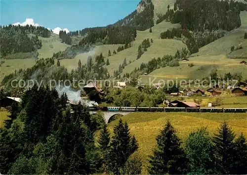 AK / Ansichtskarte Rossiniere Vieux trains a vapeur Dampflokomotive Eisenbahn Rossiniere