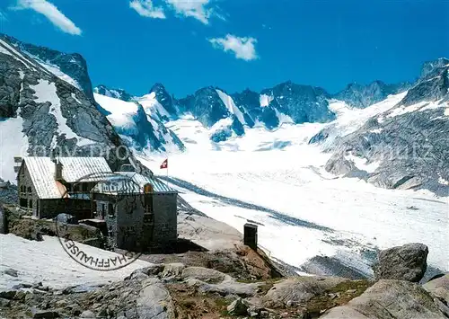 AK / Ansichtskarte Fornohuette_2574m_Maloja_GR Berghuette Bergell Gletscher Bernina Alpen 