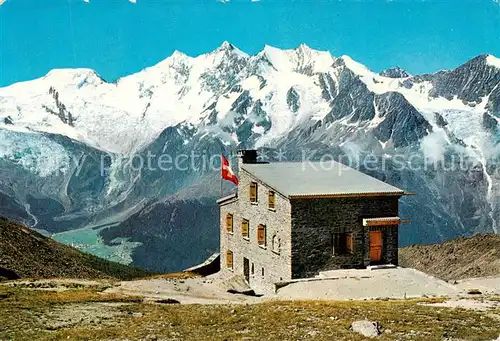 AK / Ansichtskarte Saas Fee_VS Saas Tal Weissmieshuette Alphubel Taeschhorn Dom Suedlenz Nadelhorn Walliser Alpen 
