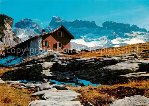 AK / Ansichtskarte Leglerhuette_2273m_Toedi_GL Berghuette mit Kaerpf Glarner Alpen 
