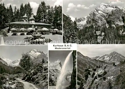 AK / Ansichtskarte Silenen_UR Kurhaus SAC im Maderanertal Alpenpanorama Wasserfall 