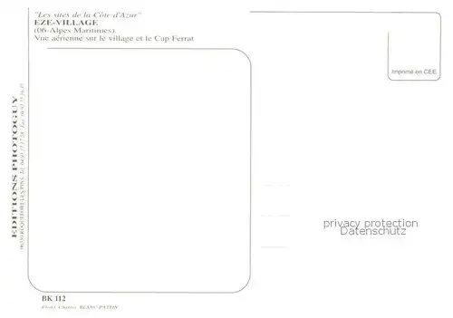 AK / Ansichtskarte Eze sur Mer_06 Vue aerienne sur le village et le Cap Ferrat 
