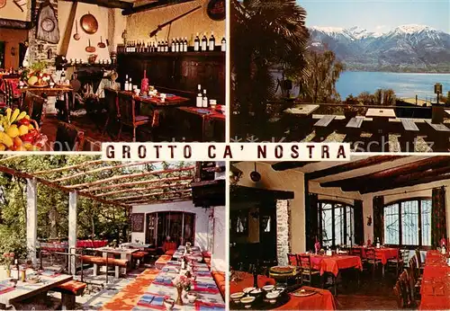 AK / Ansichtskarte Brione Verzasca_Minusio_TI Trattoria Grotto CaNostra Gastraeume Terrasse 