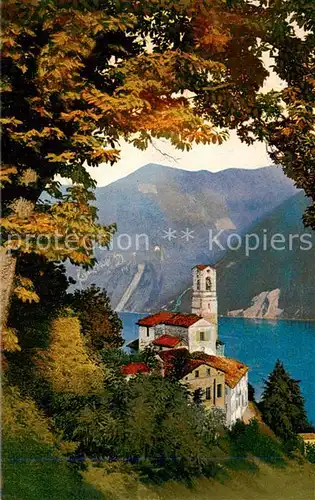 AK / Ansichtskarte Castagnola_Lago_di_Lugano Panorama 