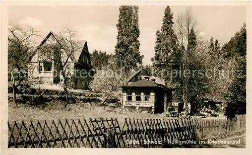 AK / Ansichtskarte  Krippen_Bad_Schandau Roelligmuehle im Krippengrund Krippen_Bad_Schandau