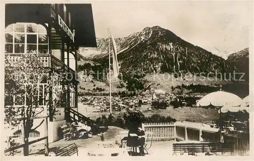 AK / Ansichtskarte  Oberstdorf Blick vom Hotel Restaurant und Pension Panorama Oberstdorf