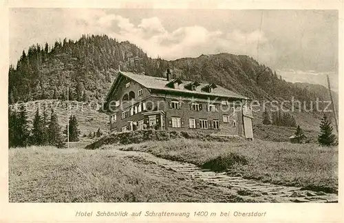 AK / Ansichtskarte  Oberstdorf Hotel Schoenblick auf Schrattenwang Oberstdorf