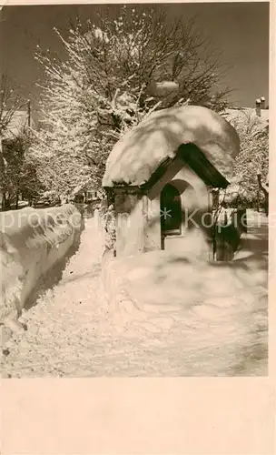 AK / Ansichtskarte 73801447 Oberstdorf Kapelle Winteridyll Oberstdorf