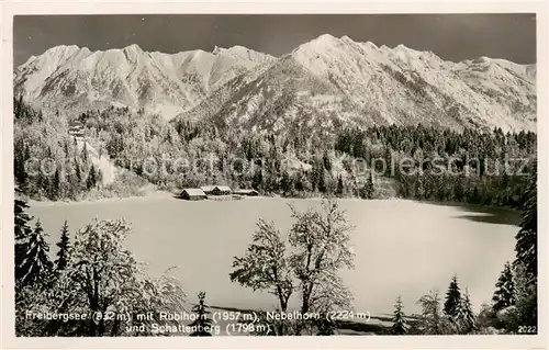 AK / Ansichtskarte 73801454 Freibergsee mit Rubihorn Nebelhorn und Schattenberg Freibergsee