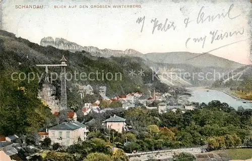 AK / Ansichtskarte  Schandau_Bad Blick auf den Grossen Winterberg Schandau_Bad