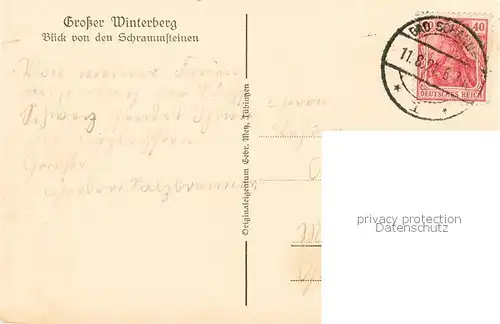 AK / Ansichtskarte  Grosser_Winterberg_Saechsische Schweiz Blick von den Schrammsteinen Winterberg Hotel 