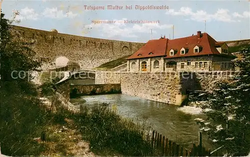 AK / Ansichtskarte 73801501 Dippoldiswalde_Osterzgebirge Talsperre Malter Sperrmauer Elektrizitaetswerk Dippoldiswalde