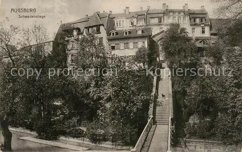 AK / Ansichtskarte  Augsburg Schwedenstiege Augsburg